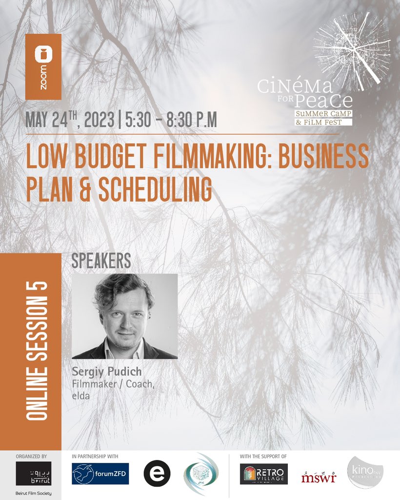 #CFP2023: This online session was a blockbuster success 📅 We delved with our trainer @sergiy_pudich into the art of creating films on a tight budget, discovering the effective business planning and strategic scheduling 💵 

Organized by: 
@beirutfilmsociety