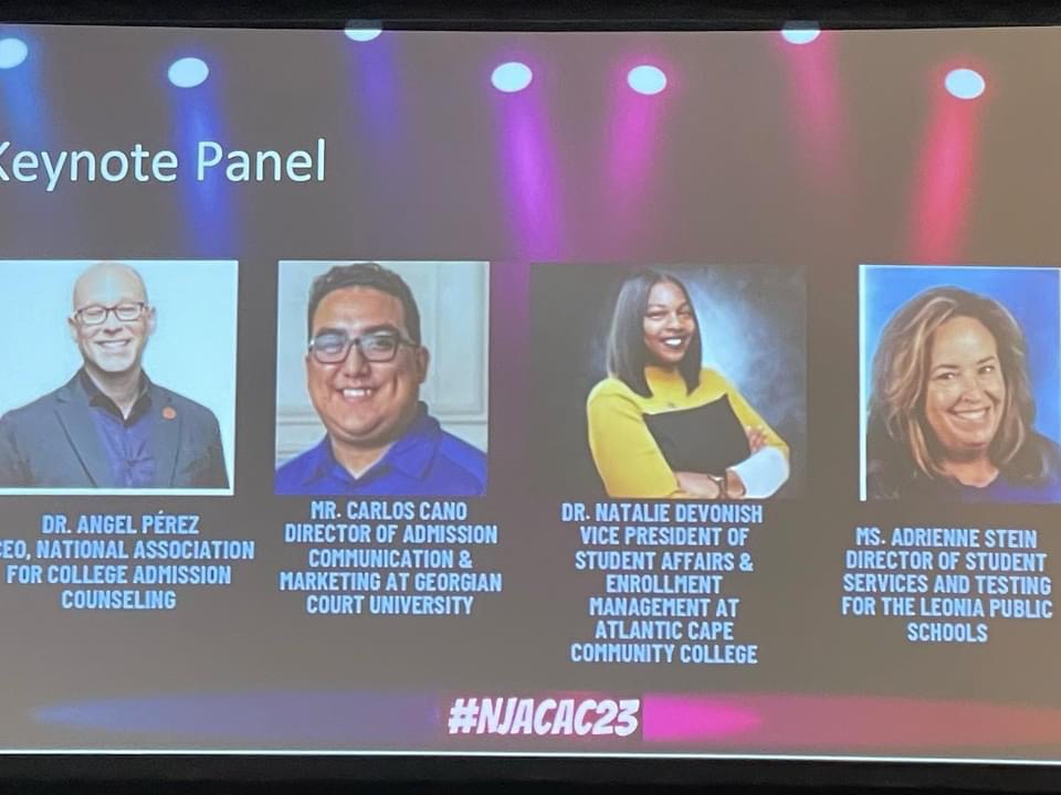 NACAC's tweet photo. Congrats to @NJACAC for hosting an amazing 2023 conference this week in Atlantic City! #NACAC CEO @AngelBPerez was on hand to connect with attendees and lead the Keynote Panel. #NJACAC https://t.co/huDPtTTq1o