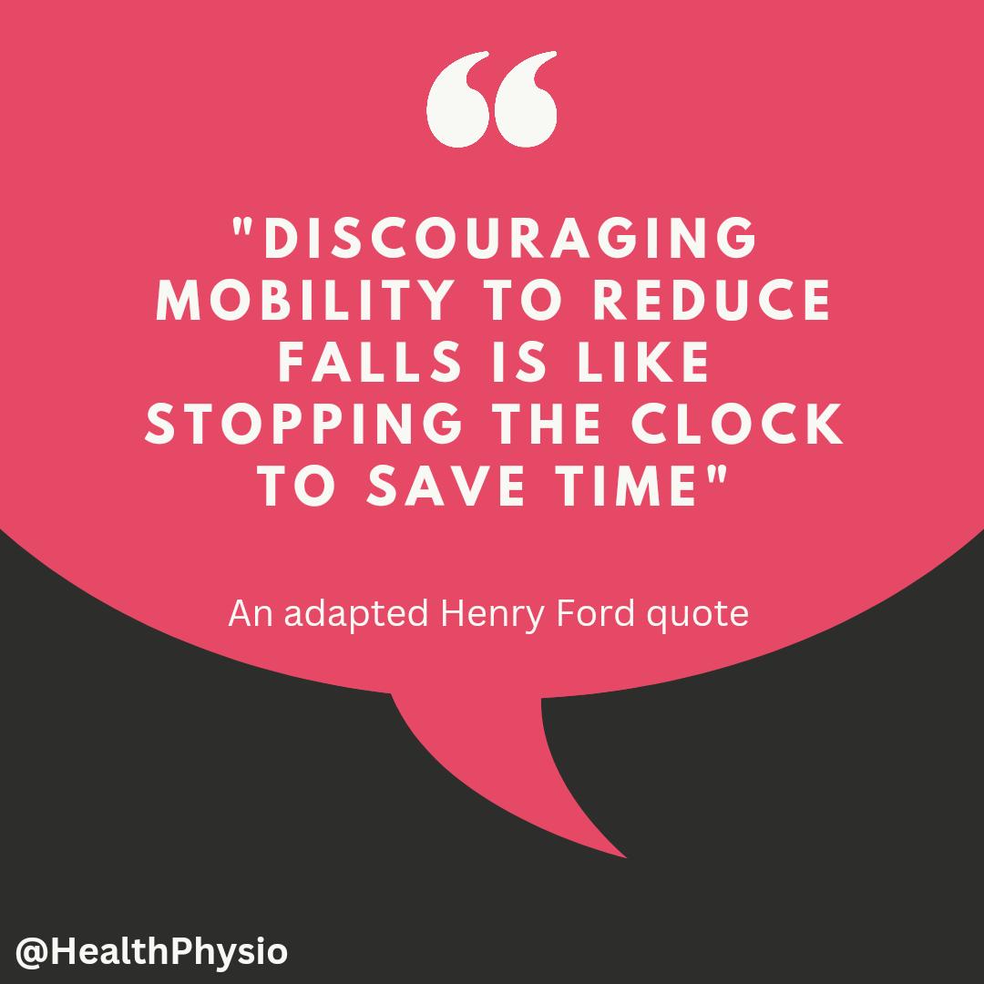 👣  #Falls and the relentless march of time ⏰, two things we cannot stop.

🚶🏽‍♀️🚶🏻‍♂️🚶🏿‍♀️🚶🏼 Much better to promote movement, mobility, freedom and independence. 

#NHS #PatientSafety #EndPjParalysis