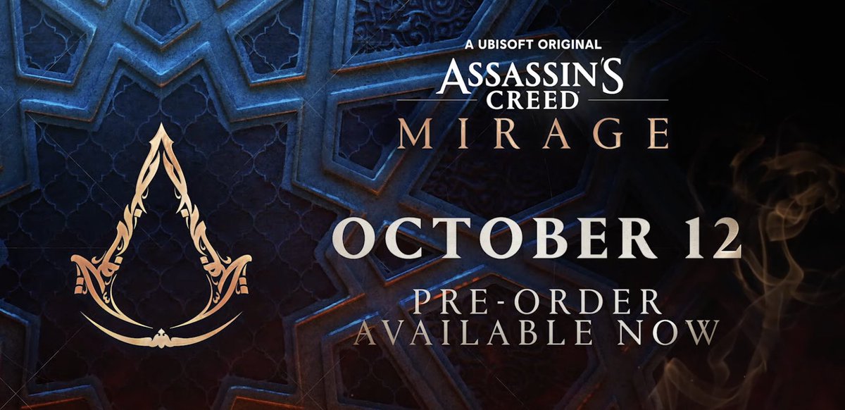 geoffkeighley's tweet image. ASSASSIN'S CREED MIRAGE comes out October 12, 2023.