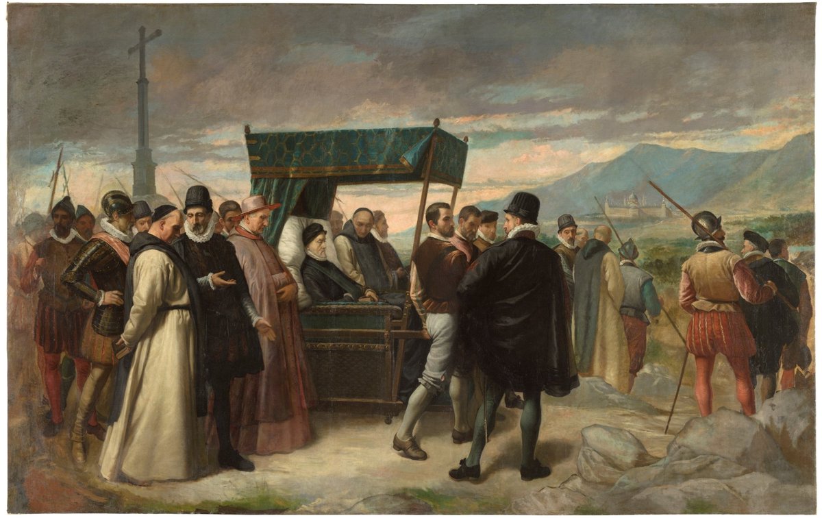 Ignacio Suárez Llanos Última visita de Felipe II al Escorial c.1881 Museo del Prado