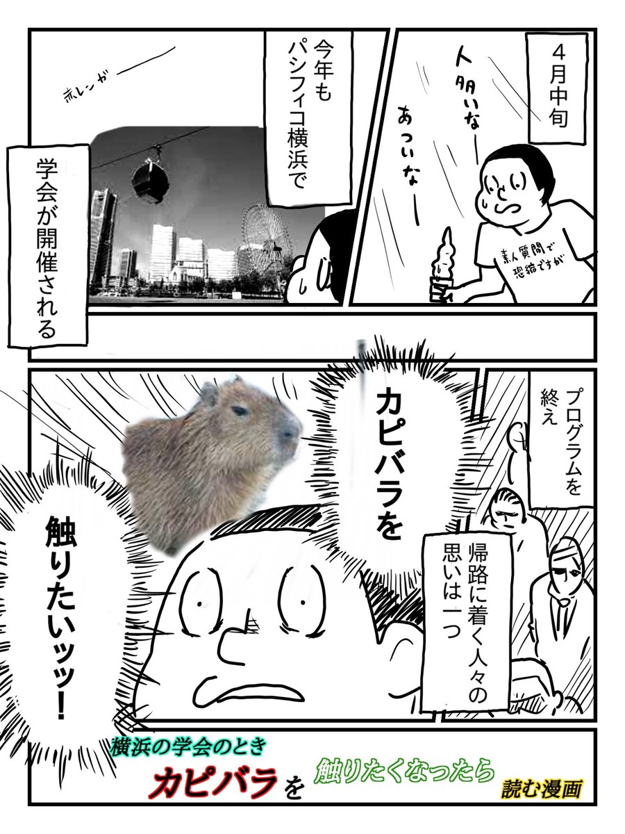 横浜の真ん中でカピバラが触りたくなった時に読む漫画