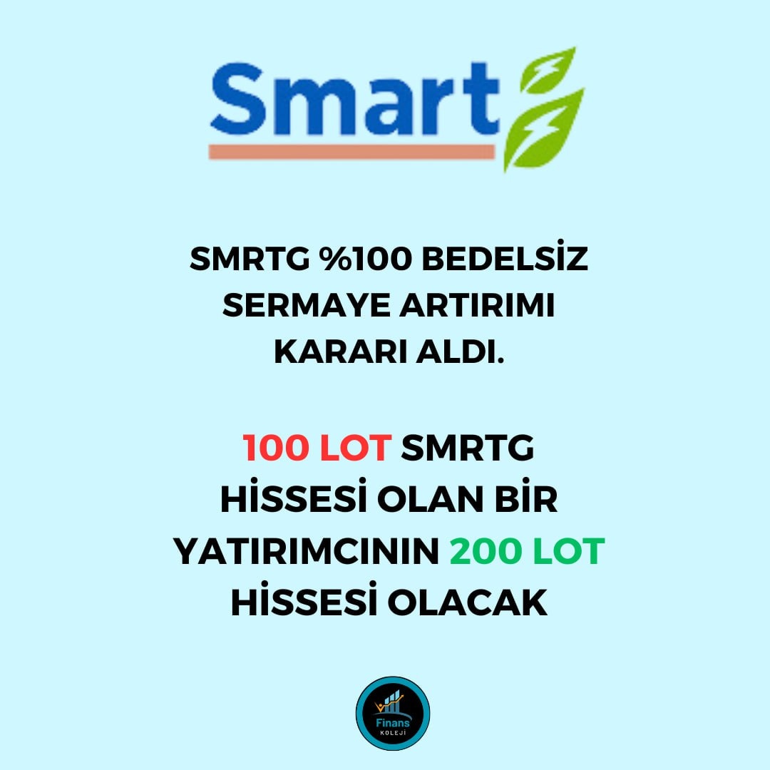 kabukevli's tweet photo. #smrtg %100 bedelsiz sermaye artırımı kararı aldı yatırımcılarına hayırlı olsun. #sasa #cemts https://t.co/TJYnd14bvH