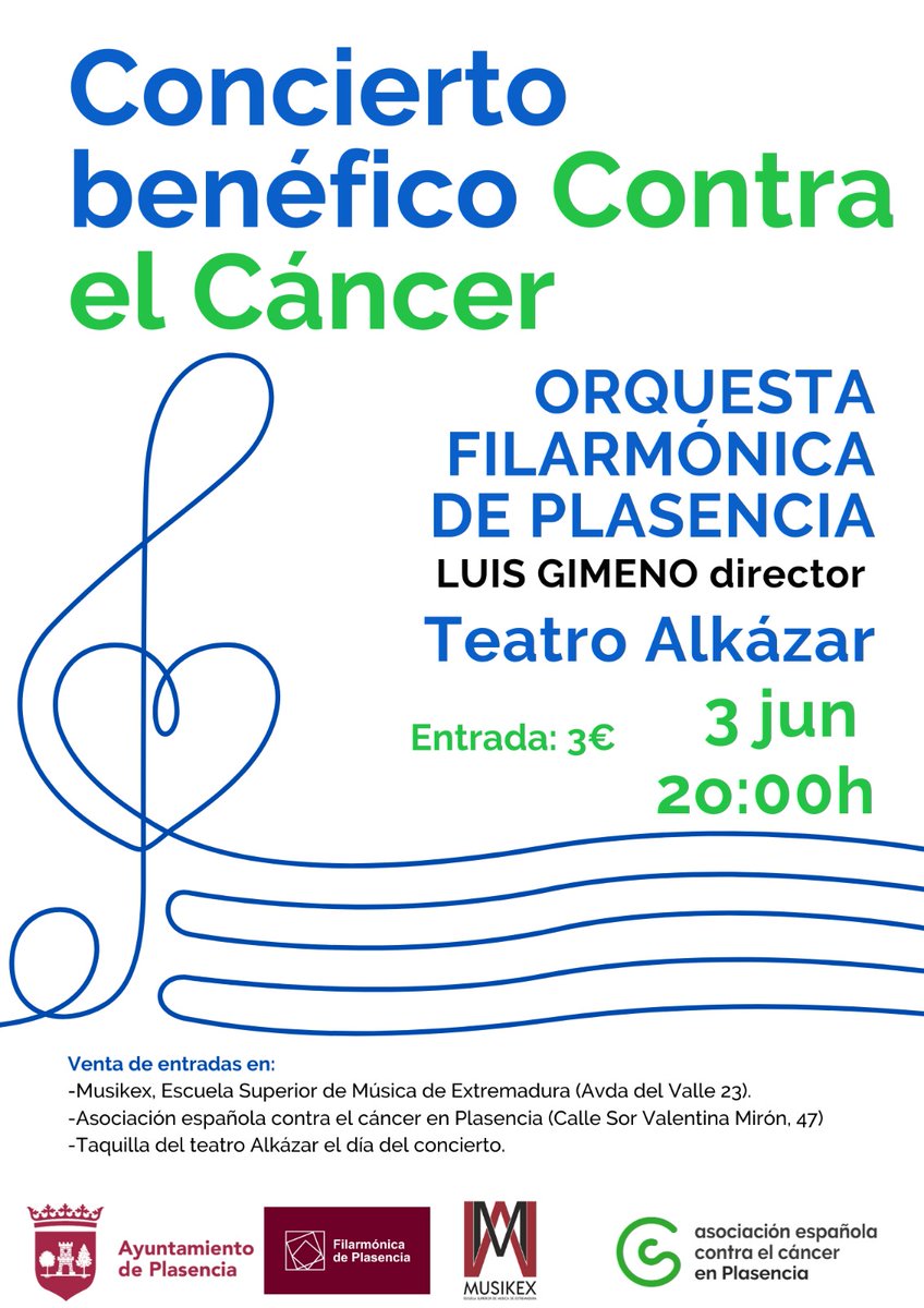 Próximo concierto de la Orquesta Filarmónica de Plasencia #Plasencia #Extremadura #españa <a href="/musikex/">MUSIKEX -Escuela Superior de Música de Extremadura</a> <a href="/Ayto_Plasencia/">Ayto. de Plasencia</a> <a href="/fernandopgp/">Fernando Pizarro</a>