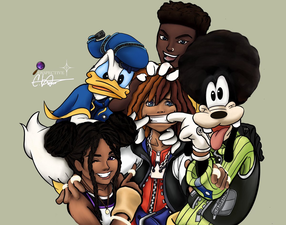 Another piece of art completed 🙌🏾 This is is called, 𝗥𝗼𝘆𝗮𝗹 𝗛𝗲𝗮𝗿𝘁𝘀♥️
•
•
•
•
#animation #animationart #artist #blackartist #afroart #kingdomhearts #kingdomhearts2 #gamerlife #gamerart #artistsontwitter #artsy #artoftheday #blackanimation #perspectiveplusllc