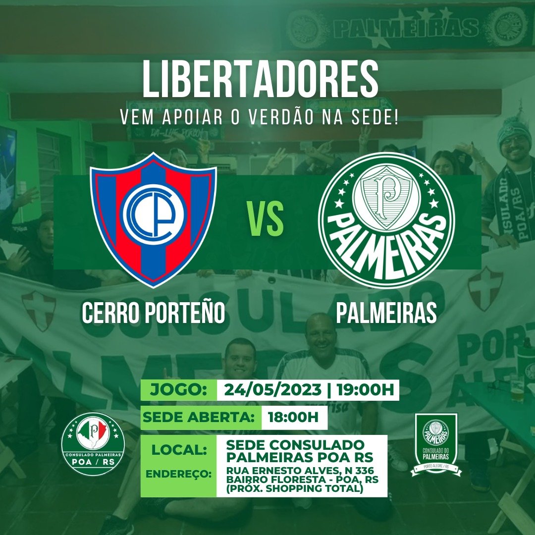 ConsuladoRs's tweet photo. Daqui a pouquinho a sede estará aberta para acompanhar mais jogo do nosso Verdão.

#Palmeiras #AvantiPalestra #ConsuladoRS https://t.co/89zd34iY7m