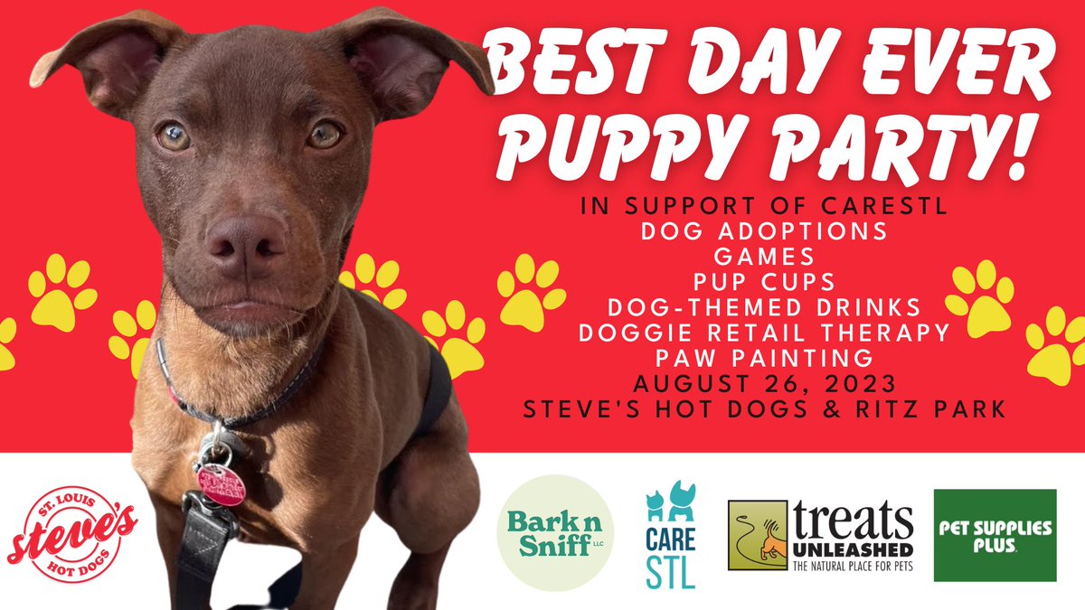 SAVE THE DATE, Y'ALL! 
We're planning a day of fun in Ritz Park on National Dog Day in support of <a href="/CARESTL1/">CARE STL</a> - and we want to see you there! #STL