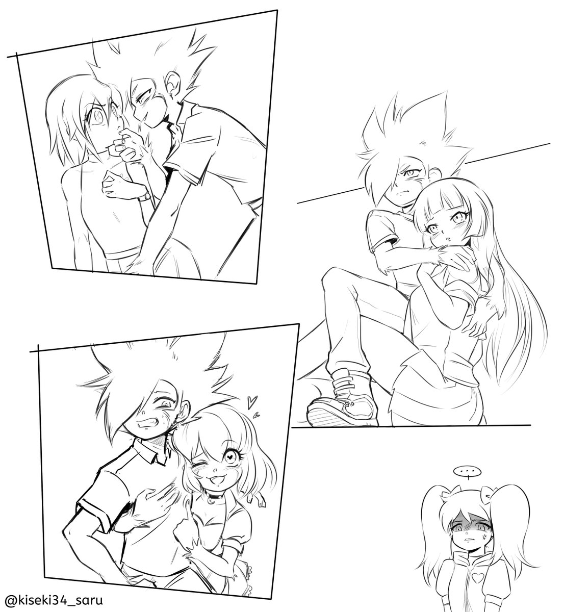 Teenage Specter is truly a Latin lover. Sayaka seems upset... #apeescape #スペクター #サルゲッチュ #サヤカ #ハルカ #ウッキーピンク