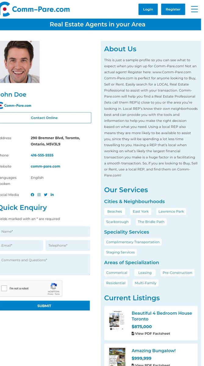 Comm-Pare.com is a realtor directory &amp; Realtors are shown based on proximity to potential clients!

Focused service, focused on Realtors.

#realtor #realty #RealEstate #Remax #realtorlife #Realtors