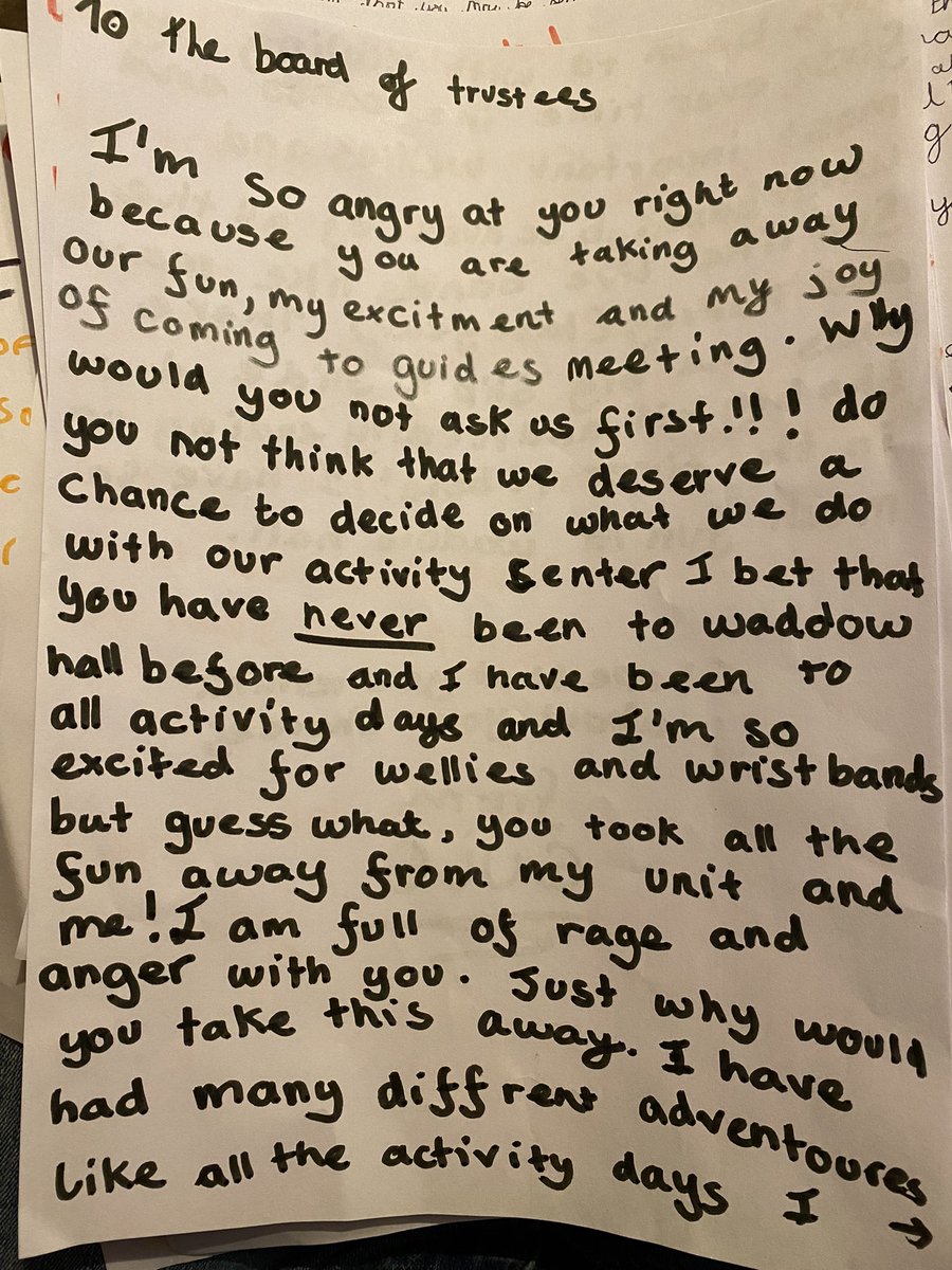 Safe to say the Brownies and Guides are NOT happy about Girlguiding’s decision to sell <a href="/WaddowHall/">Waddow Hall Activity Centre</a> and the other TACs!! #saveourcentres