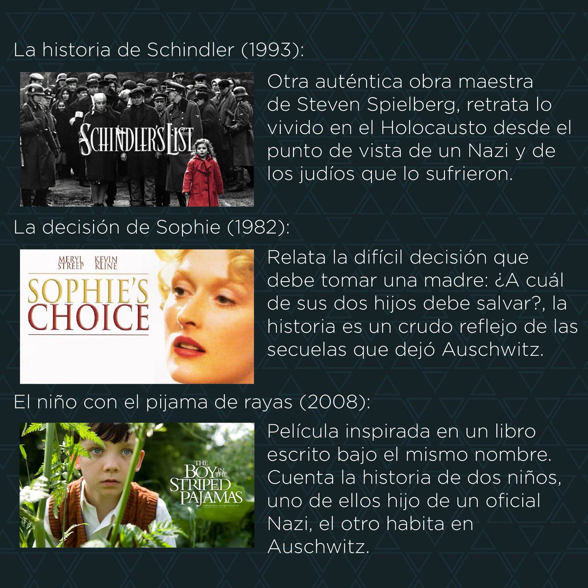 accevamar's tweet photo. odas las historias hay que conmemorarlas e inmortalizarlas. Por eso, hoy compartimos con ustedes 3 películas que retratan a la comunidad judía y todas las memorias que giran en torno a su lucha por la libertad y derechos.
#Cevamar #Interculturalidad #JewishAmericanHeritageMonth https://t.co/NU96o5g8io