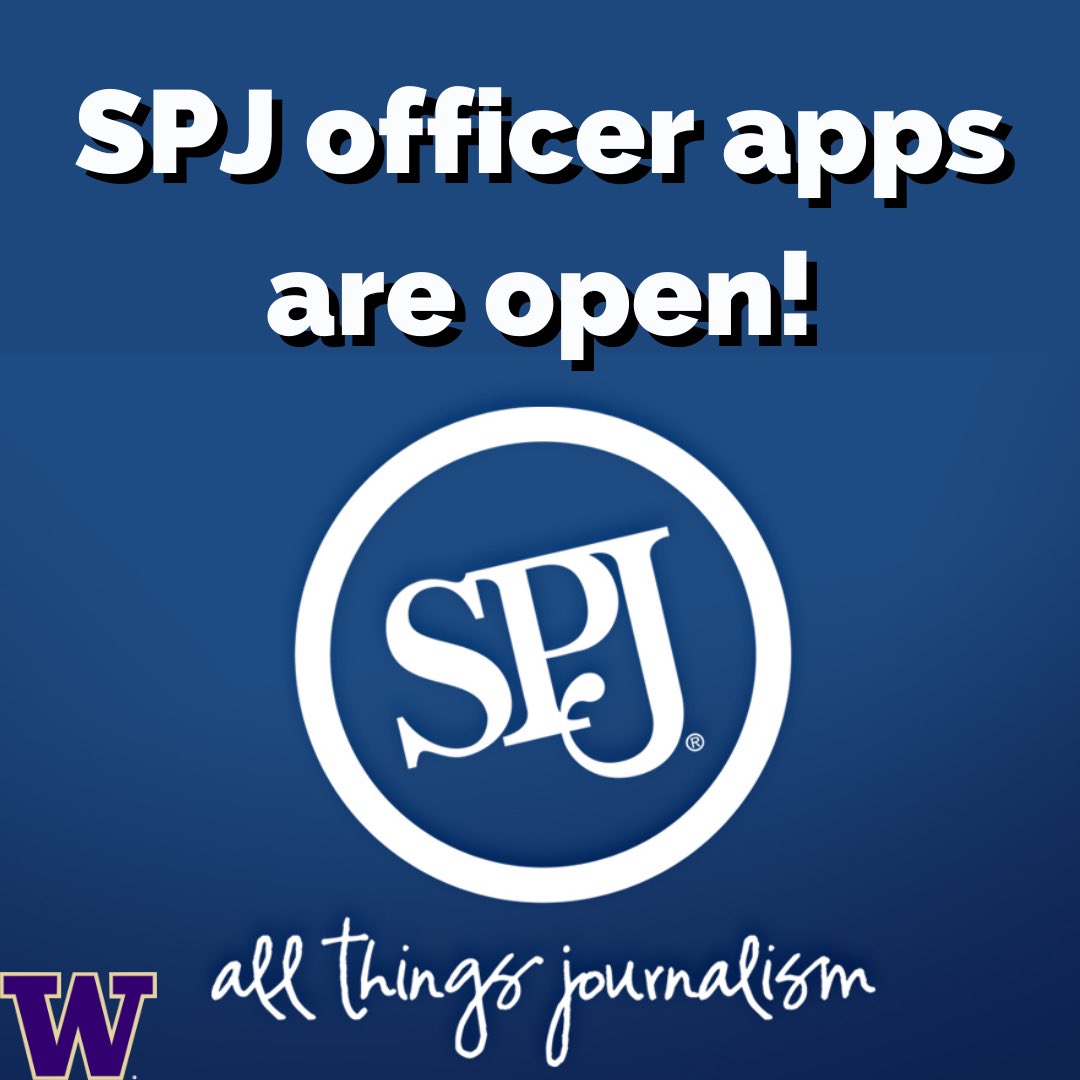 spjuw's tweet photo. SPJ UW is looking to fill 2 officer positions! Open to anyone — you don’t need to be a JPIC/COM student :) Apply via the link in our bio and DM us with any questions! https://t.co/7mKFHn6gkf