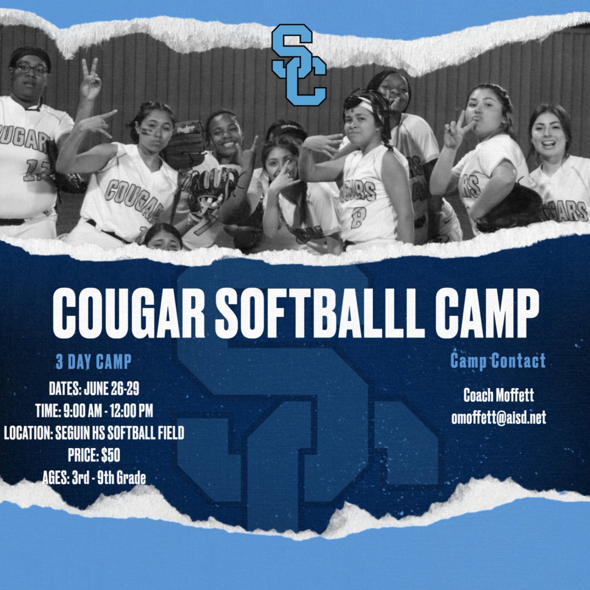 JSHSsoftball22's tweet image. Come learn from your Cougar Softball Team! Go through the same drills they do in practice every day! 

#SeguinNation
#CougarSoftball