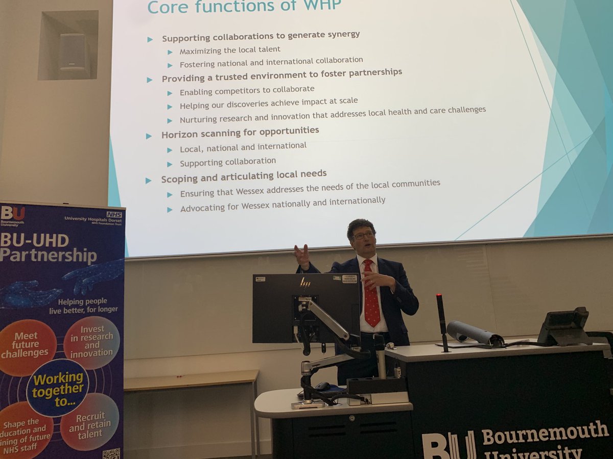 Keynote speaker Professor William Rosenburg, chair of Wessex Health Partners &amp; a biomedical scientist #BUUHDtogether