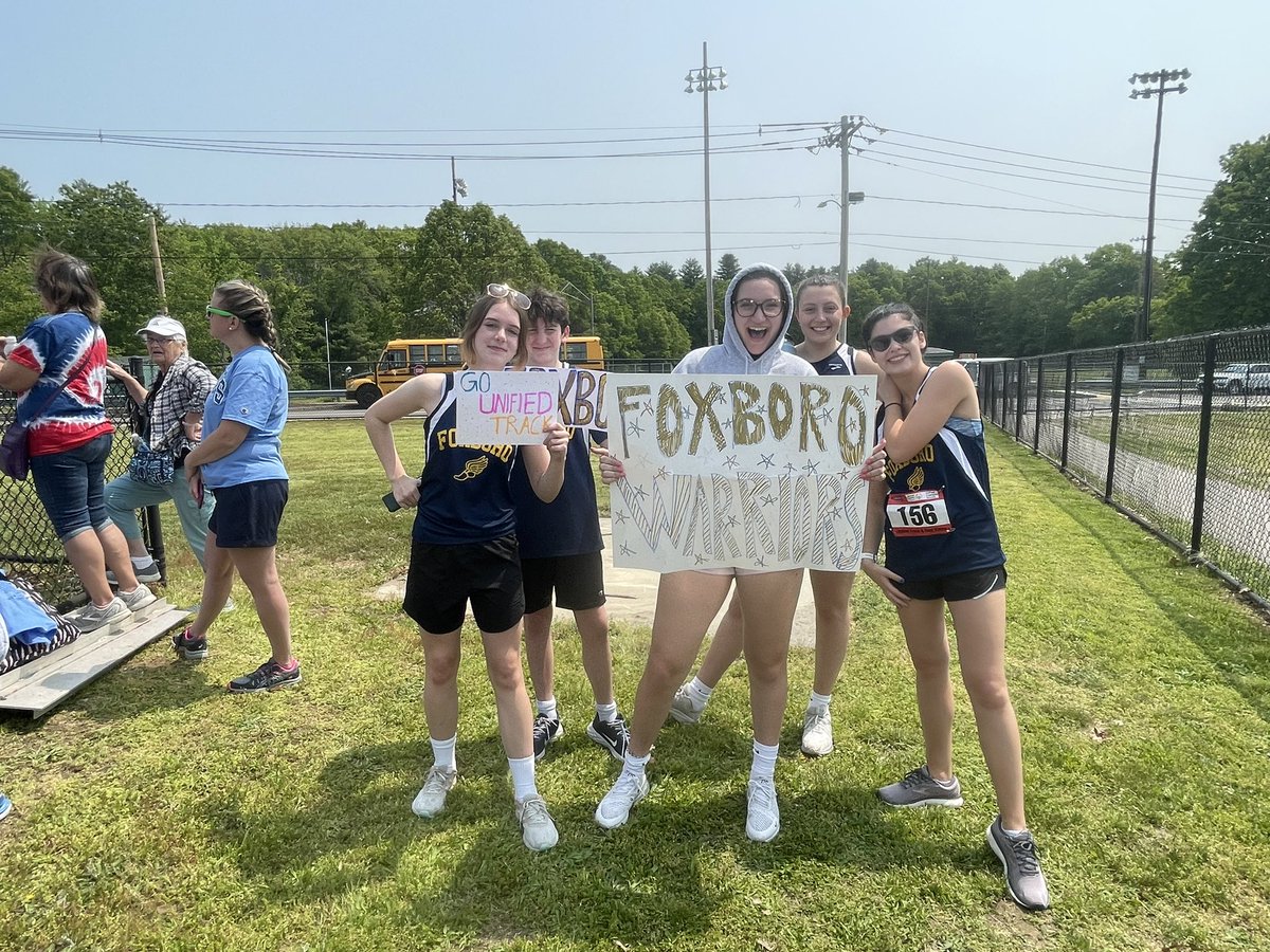 cmikolazyk's tweet photo. As I always say…..the world can learn a few lessons from watching a unified athletic event. 

Beautiful day to watch our @FoxboroWarrior compete @SpOlympicsMA Unified Track and Field State Championship by @natickps. @FoxboroughPS @FoxboroughHS @MASchoolsK12 https://t.co/P1lQ7bBho6