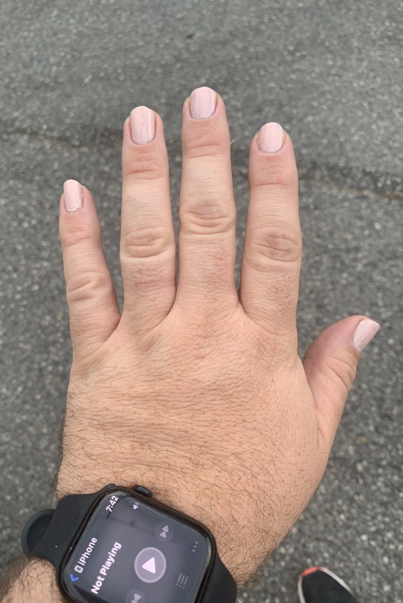 OneMansNails's tweet image. @Orlynails Breathable Sheer Luck with  Satin Top Coat. #malenails #malepolish