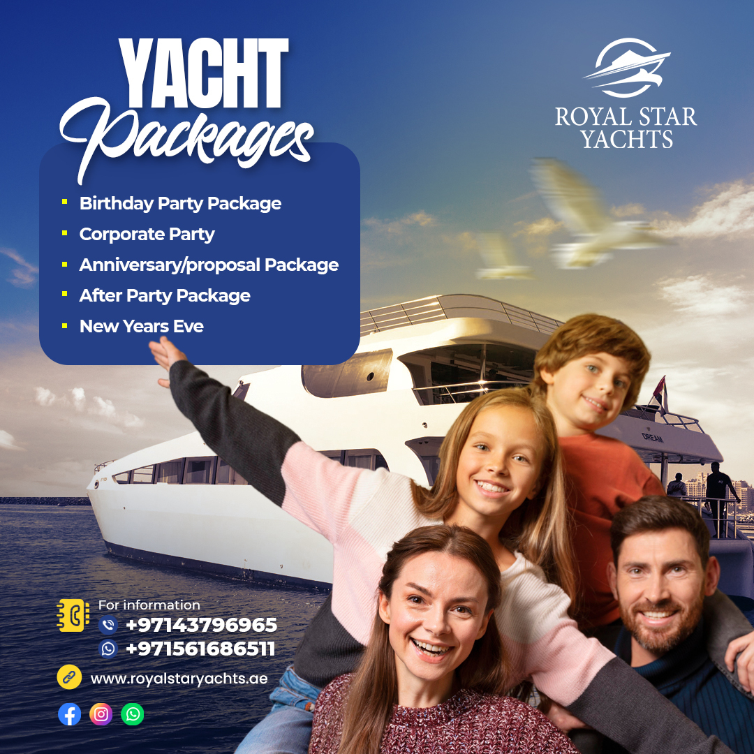 Packages tailor-made for your best moments

For More information:

☎ :+97143796965
WhatsApp📱: 971561686511
📧 royalstaryacht@gmail.com
royalstaryachts.ae
.
.
.

#superyacht #superyachts #yachts #instayacht #topyacht #yachtlife #yachtmaster #yachtlovers #luxury