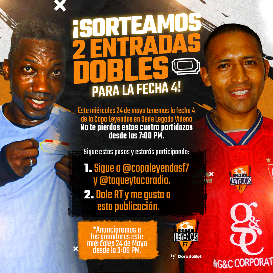 copaleyendasf7's tweet photo. ¡SORTEAZO RELÁMPAGO! Junto a los cracks de @ToqueyTacoRadio 🎚️ vamos a regalar 2️⃣ entradas dobles para que asistas hoy a la fecha 4 de la Copa Leyendas de Fútbol 7 🏆. 

Sigue los pasos que aparecen en la imagen y listo 😉. ¡Estás participando!

TyC ➡️ https://t.co/MFlF7GtGGI https://t.co/1bc9xIYGjZ