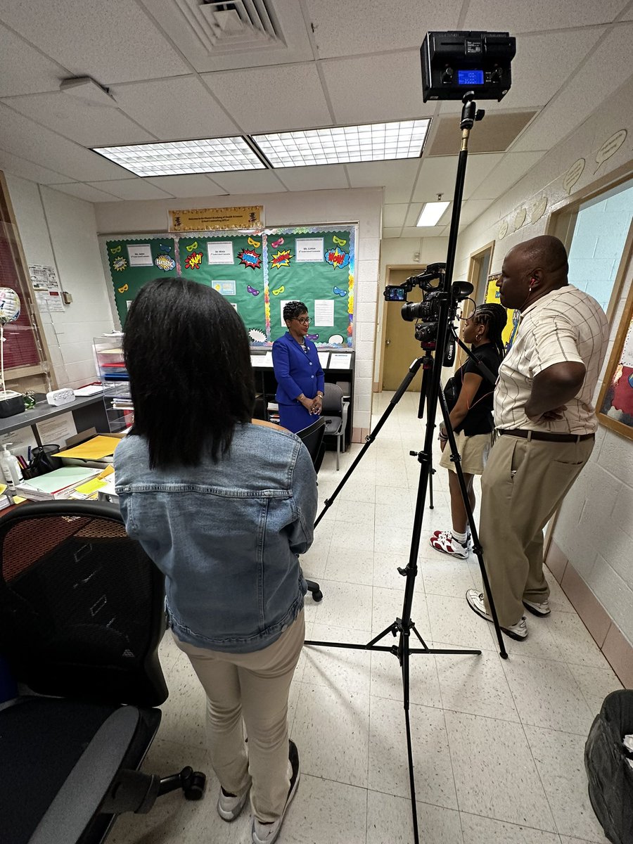 We had an awesome time presenting as well as filming at career day at @NAHSBCPS . Some of our future interns got to interview a special presenter @SpeakerAJones!