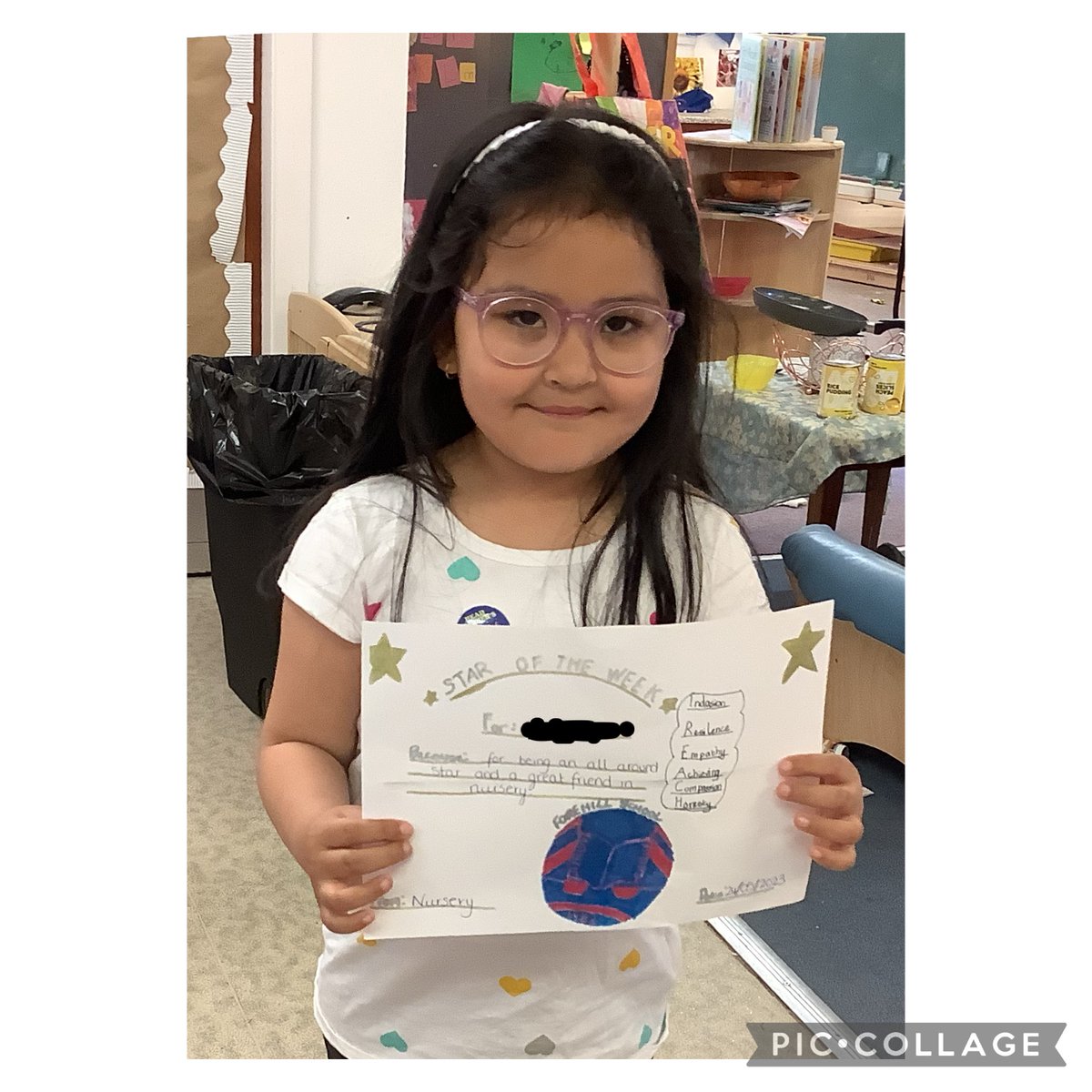 Star of the week! #earlylearners #caring #achiever