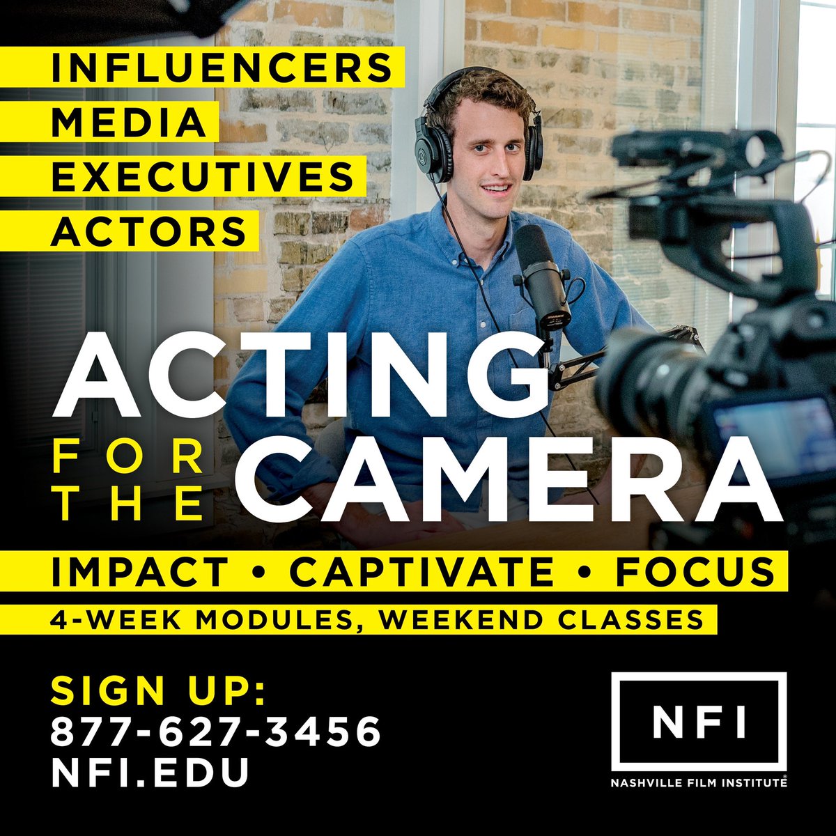 Time is ticking!! Our acting program begins in NINE DAYS! NINE! Want to build your acting skills? This is the program for you! Click the link below for more information: 

nfi.edu/acting-for-the…