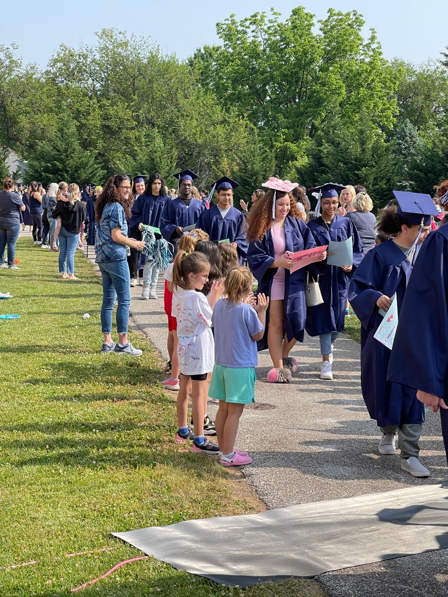 "Grad Walk!" Day!  Our elementary and middle school students lined their hallways, offering congratuations, high-5s, hugs, and smiles of admiration as the graduates paraded down each hallway.  CONGRATULATIONS, CLASS OF 2023!
#wyproud #wyasd #awesomestartshere
<a href="/WYASDSupt/">WYASD Supt. Davies</a>