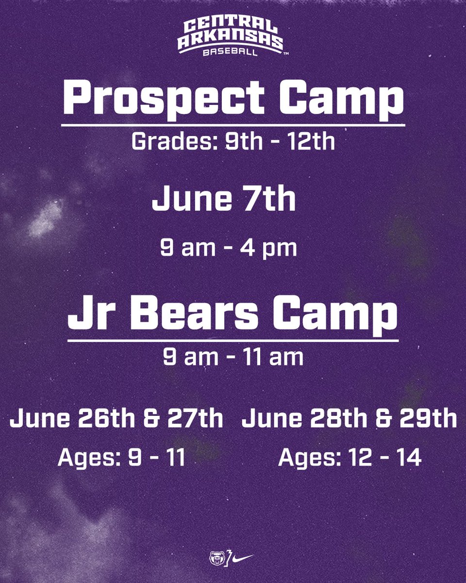 Getting close to our first prospect camp of the summer! Can’t wait to see everyone out at The Bear! 
#FightFinishFaith
