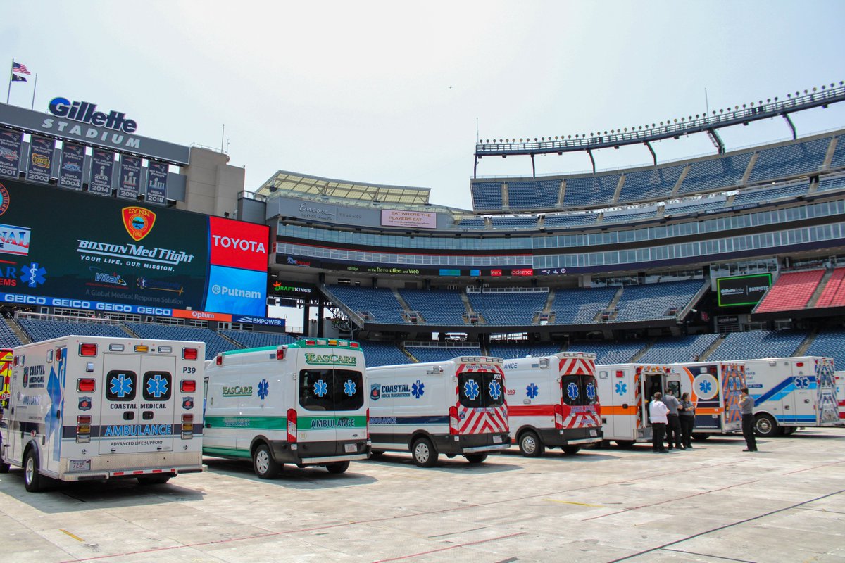 Yesterday, we took part in the 2023 <a href="/MassAmbulance/">Massachusetts Ambulance Association</a>  Convoy of Champions parade from Worcester to Foxborough, followed by a celebratory ceremony at <a href="/GilletteStadium/">Gillette Stadium</a>! Here are some photos from the event. #EMSWeek2023 #EMS #MAA