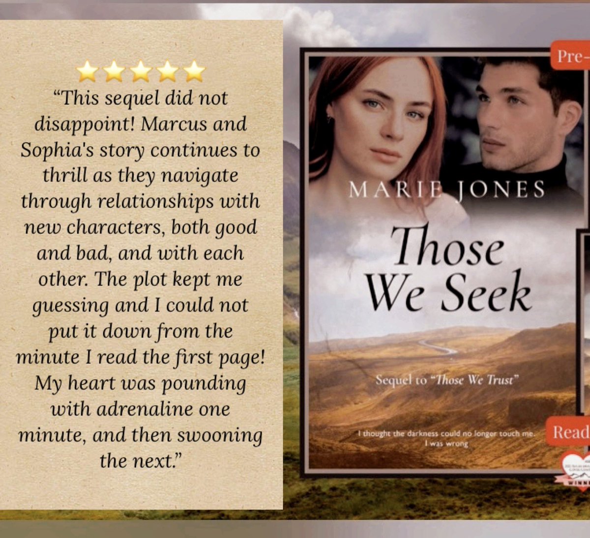 ⭐️⭐️⭐️⭐️⭐️ ARC review for Those We Seek, the long awaited sequel to award winning Those We Trust …

“This sequel did not disappoint!“  Now available as kindle on preorder :

amazon.com/Those-We-Trust…

#bookreview #bookrelease #newbook #arcreview #thoseweseek #thosewetrust