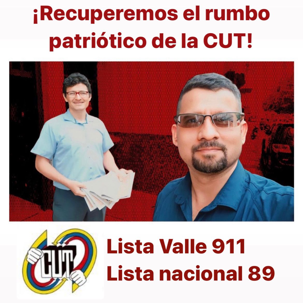 jlopezbo's tweet photo. #Colombia En el valle invitamos a votar en favor de los trabajadores independientes y de la economía informal a los comités ejecutivos nacional #89 y regional Valle # 911 @cutcolombia @ugtivalle @asovaes https://t.co/eeMCKiEs8X