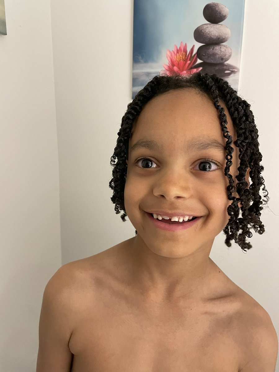 RelaxItsMyHair's tweet photo. Mini twists are my fave thing to do with his hair! So versatile! To see more, follow @relaxitsmyhair on Insta and TikTok! #tgin #tginproducts #mixedkidshair #naturalhaircare #minitwists https://t.co/EVL6gU6RM4