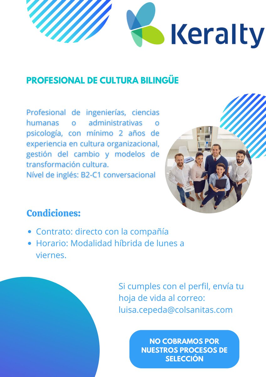 Lu9508's tweet photo. Hola a todos! 

Les agradezco compartir! 

#TrabajoSiHay #culturaorganizacional https://t.co/u4Pwj3fkUv