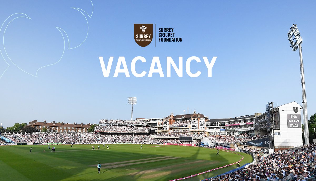 📢 New vacancy!
We're currently recruiting for x2 Cricket Participation Community Coaches to promote, develop and coach cricket across a number of our programmes within Surrey. 
💻 Check out the full job description, and apply online now: rfr.bz/t5rrswm