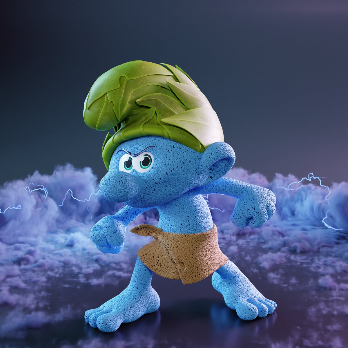 Finally revealed my #wildsmurf @SmurfsSociety #SmurfReveal Smurf vs Wild @BearGrylls #TheresASmurfForThat