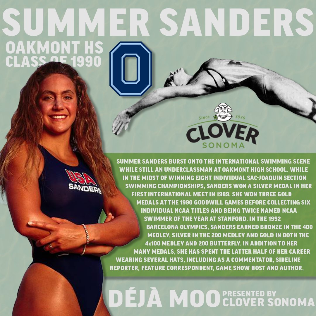 Clover Sonoma helps us look back at former student-athletes from the Sac-Joaquin Section. This week's Deja Moo alum is Summer Sanders (Oakmont High School). @SummerSanders_ @theoakmontway @cifsjs @CloverSonoma 📸credit: -Neil Leifer, Getty Images -Susie Gow, The Sacramento Bee