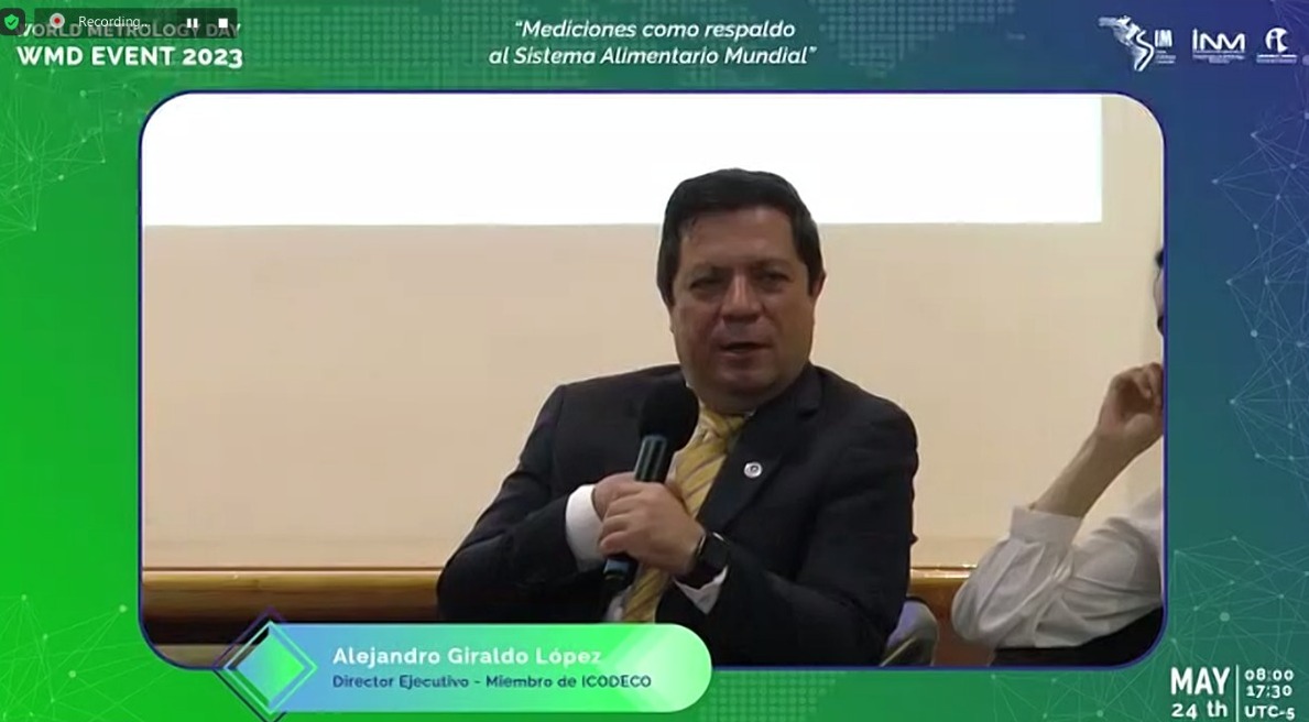 INMdeColombia's tweet photo. #WorldMetrologyDay I El Director de @ONAC_COLOMBIA, @alejogiral, interviene en el panel 'Retos de la Infraestructura de la Calidad frente a las Dinámicas del Mercado Internacional de Alimentos' en @INMdeColombia.
#LaRutaDelCambio #Metrología #SemanaSIM #WMD https://t.co/e2UTbbeInF