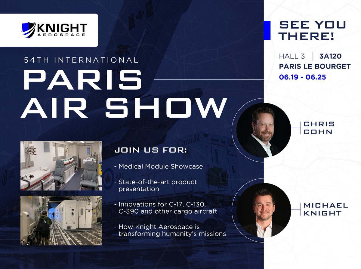 Knight Aerospace is thrilled to be attending the 54th edition of the International Paris Air Show. We look forward to sharing more about our remarkable products and their immense potential with attendees. fal.cn/3yvqy
 
#KnightAerospace #parisairshow #PAS2023