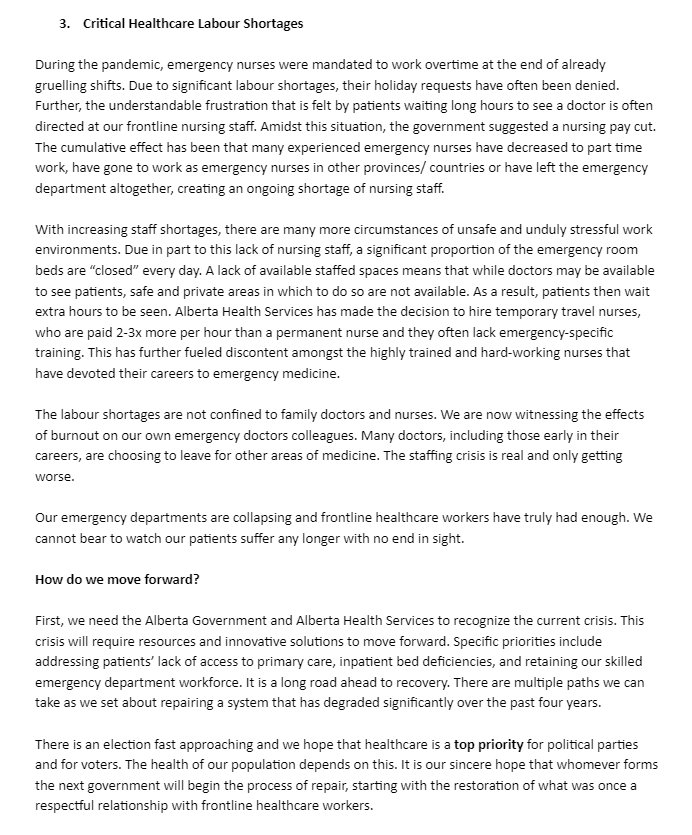 Nothing to see here -- just a letter from 190 actual Alberta ER doctors explaining the chaos that the UCP has brought to healthcare in this province. Whether it has touched you personally *yet* or not, the system is failing. Vote for the party that prioritizes your health.
#ableg