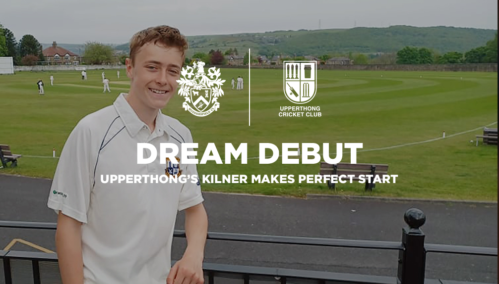 Upperthong's 15-year-old bowler Harry Kilner enjoyed a dream debut by taking a wicket with his first ball in first team cricket.

Read more:
huddersfieldcricketleague.co.uk/blog/deadly-de…