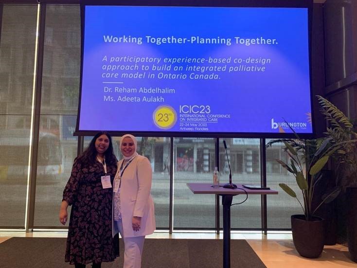 BOHT members, Reham Abdelhalim &amp; Adeeta Aulakh present on a new co-design approach to developing an integrated palliative care model at the #ICIC23 in Belgium. 

The palliative care work is a new initiative of particular interest to the international audience.