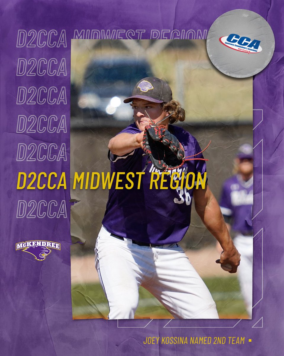 🏆🐾⚾ <a href="/d2cca/">Division II CCA</a> All-REGION ⚾🐾🏆

<a href="/McKendree_BSBL/">McKendree University Baseball</a>'s Joey Kossina was named to the All-Midwest Second Team!

#BearcatsUnleashed