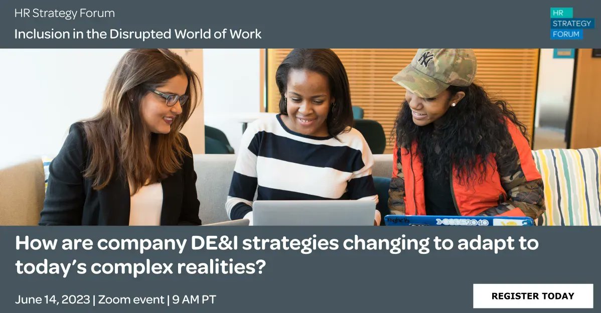 Join us for a session on changing DE&amp;I strategies in response to today's realities. Learn latest trends, best practices, and success factors for a more inclusive and equitable organization. Register now!
buff.ly/3MY7ylT