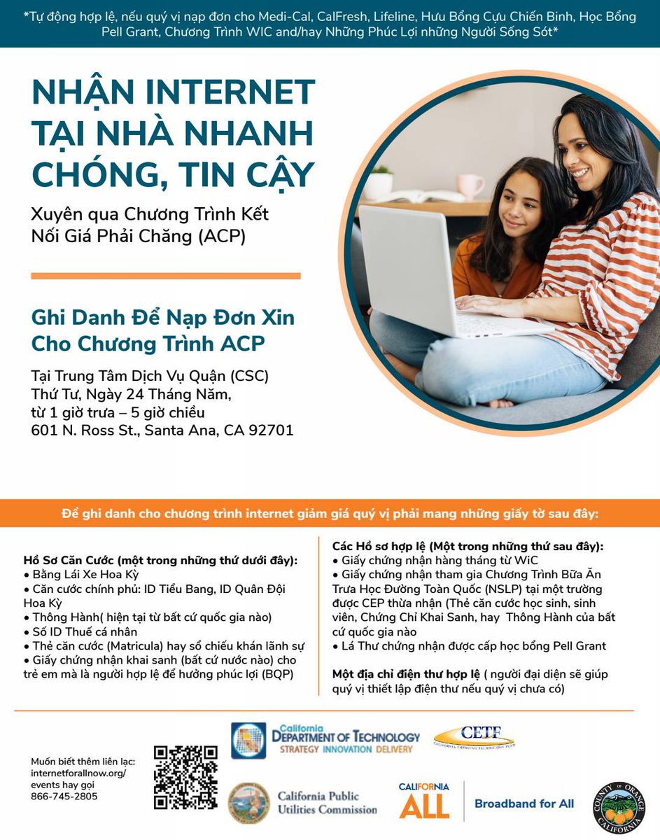 This afternoon in Santa Ana! At the County Services Center!

#internetforall #santaana #acp #affordableconnectivity