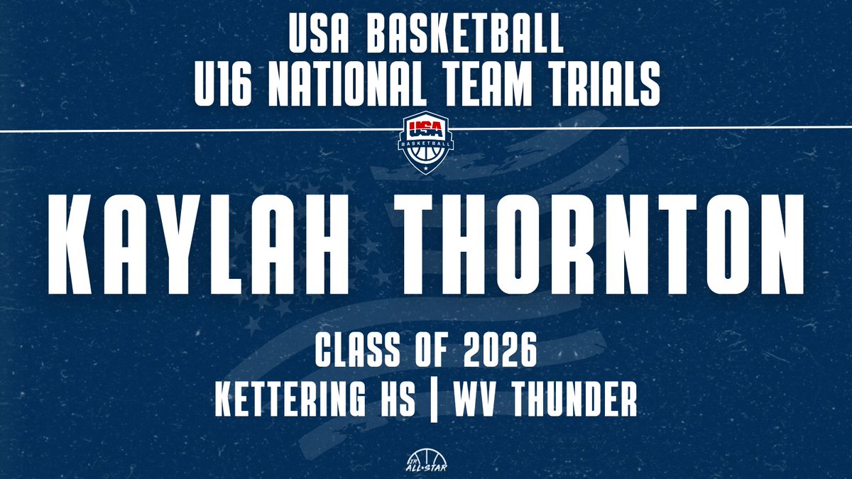 📍 𝐔𝟏𝟔 𝐍𝐀𝐓𝐈𝐎𝐍𝐀𝐋 𝐓𝐄𝐀𝐌 𝐓𝐑𝐈𝐀𝐋𝐒

Good luck <a href="/ThorntonKaylah/">Kaylah Thornton</a>! <a href="/usabjnt/">USABJNT</a>

🔗 jrallstar.com/2023/05/usa-ba…