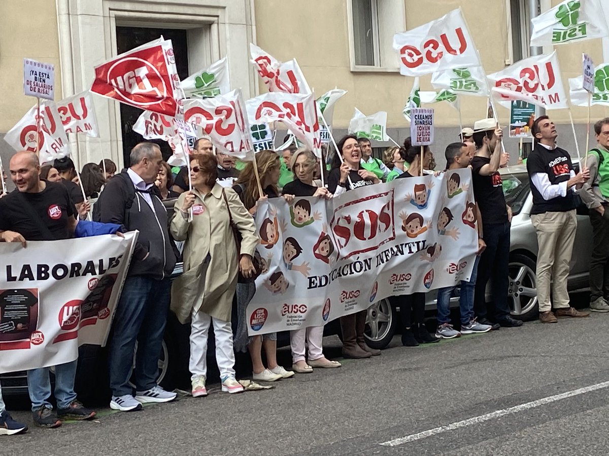 FEUSO, en defensa de las trabajadoras del Convenio de Educación Infantil. Hay que mejorar sus pésimas condiciones laborales. #SalariosDignosInfantil #SOSEducaciónInfantil