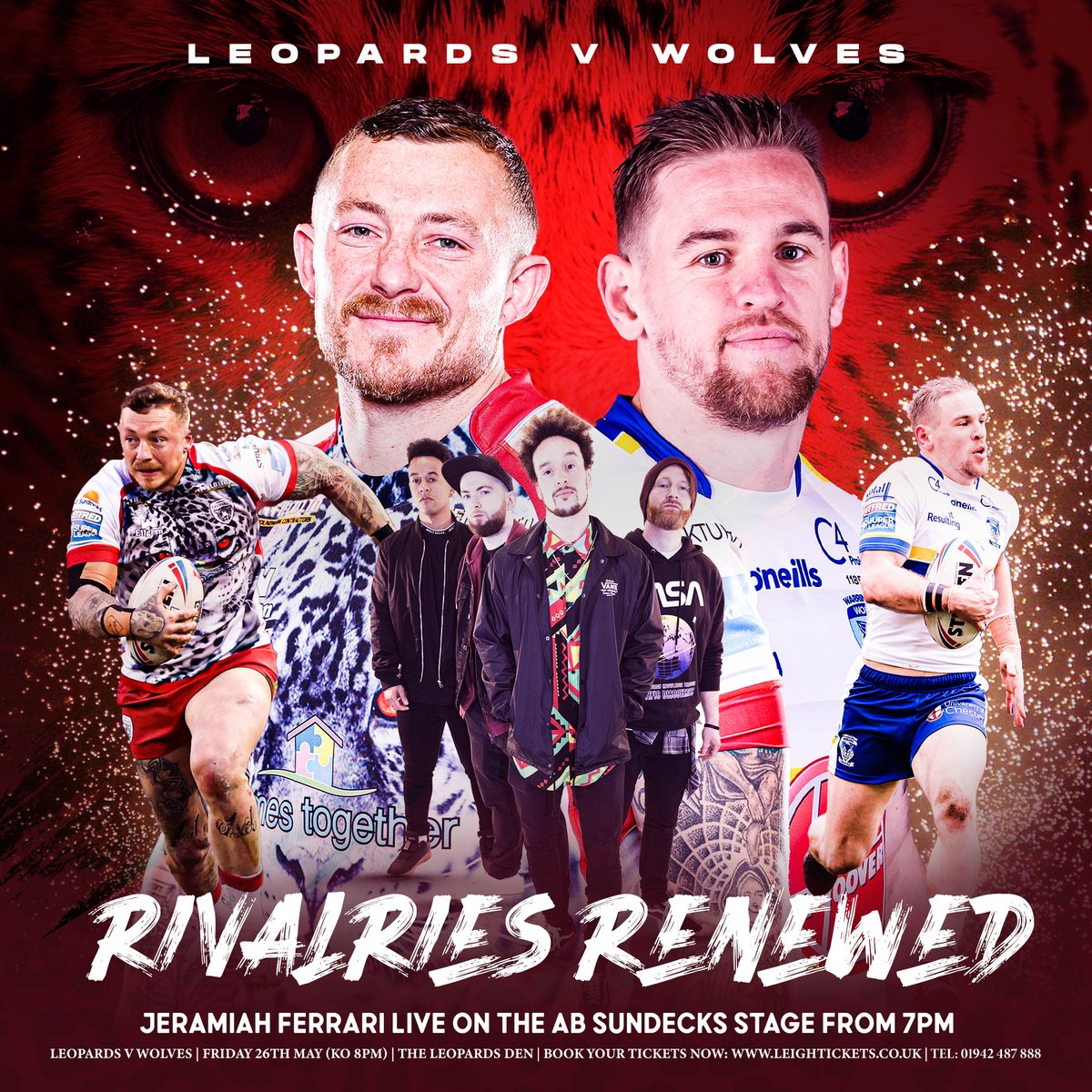 Have you got your 🎫 for THIS Friday❓
@LeighLeopardsRL 🆚 @WarringtonRLFC

@JeramiahFerrari will be on the @ABSundecksLtd  stage from 7pm

DONT miss a GREAT night 🏉🏉
🎟️are selling fas👇
lsv.venuetoolbox.com/LeighSportsVil…

#leighleopards #WarringtonWolves #betfred