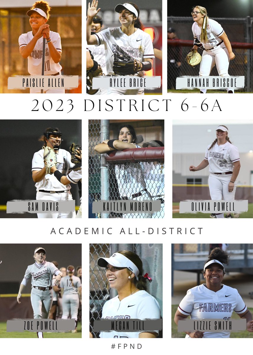 Congratulations to our Academic All-District honorees! #FarmerPride on the field *and* in the classroom! 💪🏾🤓