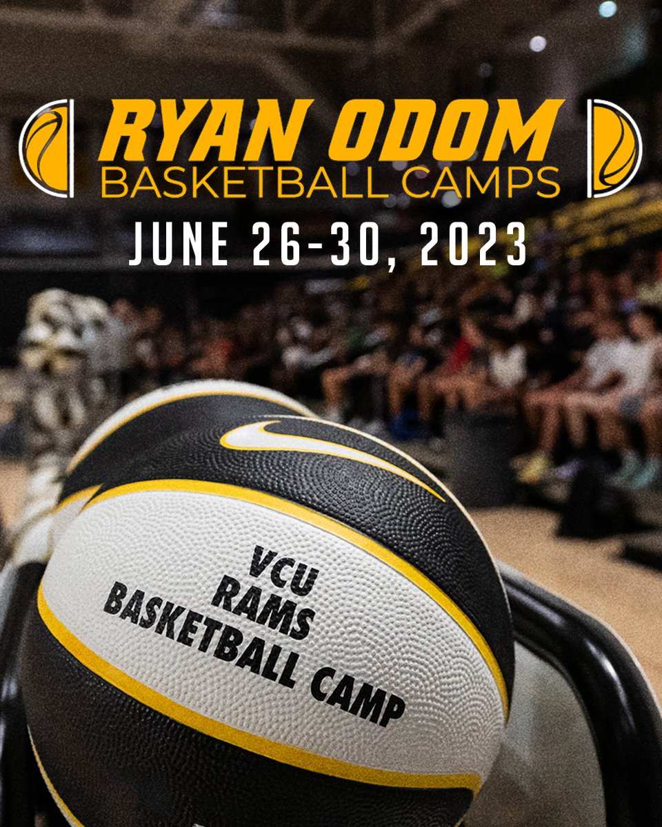 Join us this summer for the inaugural 𝙍𝙮𝙖𝙣 𝙊𝙙𝙤𝙢 𝘽𝙖𝙨𝙠𝙚𝙩𝙗𝙖𝙡𝙡 𝘾𝙖𝙢𝙥 in the Stu🏀 Register: bit.ly/3ODItxB #UNLIMITED #LetsGoVCU