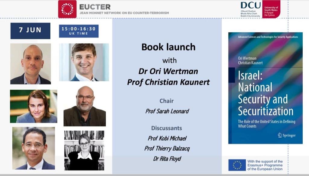 ‼️🗓️Wednesday, 7 June
🕒3:00-4:30 pm🇮🇪 time 
Don’t miss our next event with @eucter & @UniSouthWales: a conversation with @ChristianKaune1 & @OriWertman about their new book “Israel: National Security and Securitization”
See you online! 💻👉🏻 dcu-ie.zoom.us/j/97198130701?…