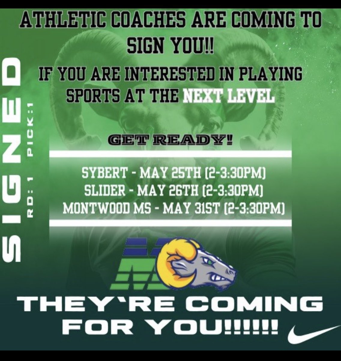LET'S GO! Scorpions, Stallions, and Mooses we are coming for you to unit as one and dominate!!! Come talk and sign up with us • WE ARE ONE! • #MHS #FutureRAMS #CrossCountry #Track @MontwoodHS @montwoodthrows @DPalacios_MMS @WDSlider_MS